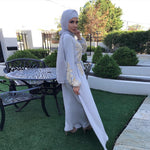 abaya femme grise moderne