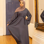 abaya femme pas cher grande taille grise 