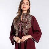 djellaba marocaine femme rouge moderne