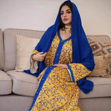 caftan marocain moderne jaune luxe