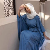 abaya femme bleu moderne