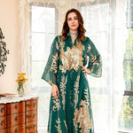 abaya femme mariage verte