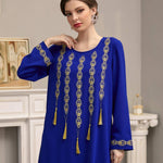 abaya femme classique bleu