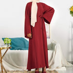 abaya kimono dubai pas cher rouge 