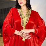 robe caftan marocain rouge 