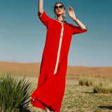 caftan marocain couleur rouge moderne