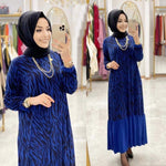 djellaba femme hijab bleu 